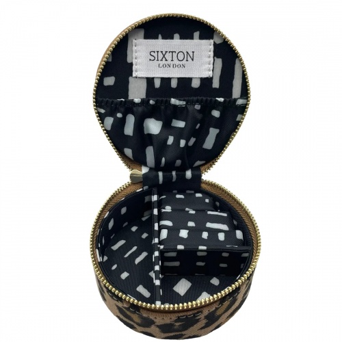 Leopard Jewellery Travel Pot with Champagne Star by Sixton London
